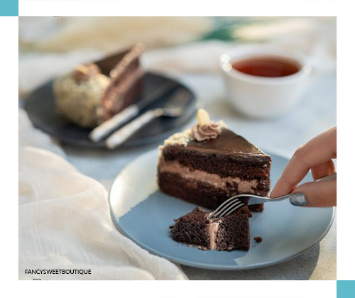Chocolate cake with chocolate cream